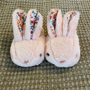 NWOT Pink & Floral Bunny Slippers for Toddlers Easter